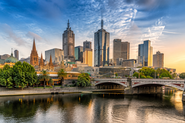 Melbourne city skyline along the Yarra River representing professional resume writing services in Melbourne, Australia.