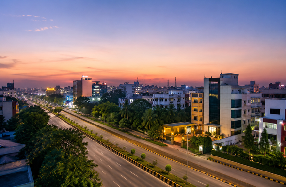 Modern Akola City Skyline with commercial buildings, wide roads, and urban development representing career growth and Resume Writing Services Akola.