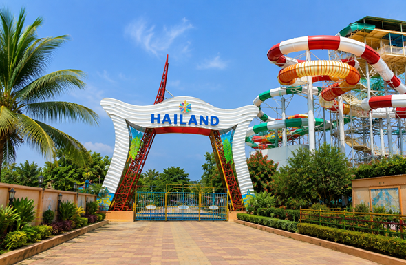 Haailand Theme Park in Guntur, Andhra Pradesh, featuring exciting amusement rides and water attractions, showcased by Bright Future Resume offering Resume Writing Services Guntur.