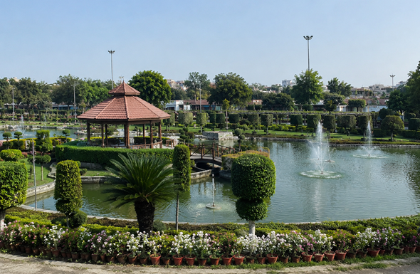 Eco Park Moradabad with landscaped gardens, fountains, and lake – Resume Writing Services Moradabad by Bright Future Resume