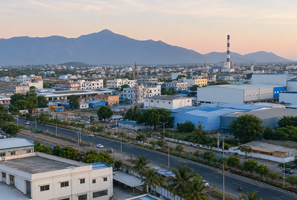 Tirupur textile city skyline representing Resume Writing Services Tirupur and the city's industrial and manufacturing business hub.
