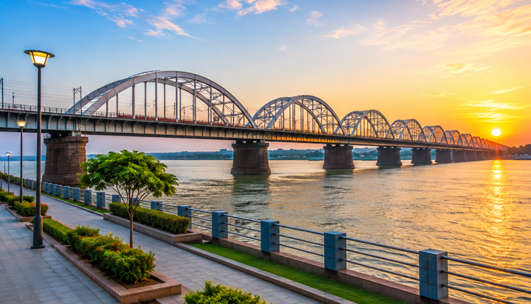 Godavari River and bridge in Rajahmundry representing Resume Writing Services Rajahmundry