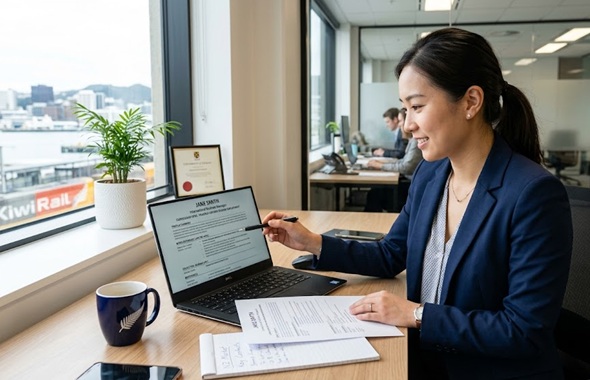 Resume Writer for New Zealand Jobs preparing an ATS-friendly professional resume
