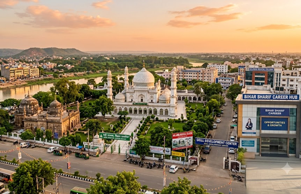 Scenic architectural view of Bihar Sharif representing Bright Future Resume’s professional career services.