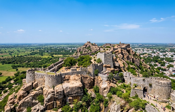 Panoramic landscape of Raichur Fort and granite hills in Karnataka, featured with Bright Future Resume career services.